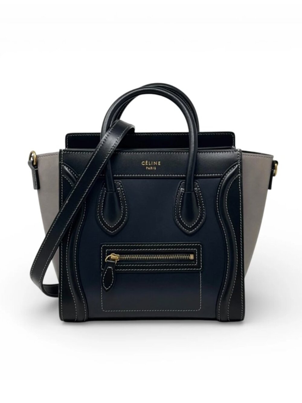 Celine Navy Nano Luggage Bag